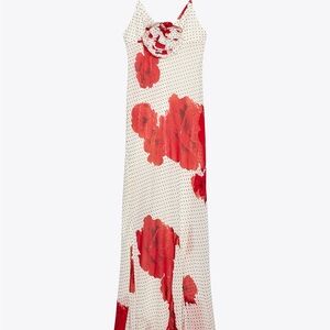 Zara Red Floral Maxi Dress